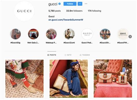 pubblicità gucci instagram|gucci instagram account.